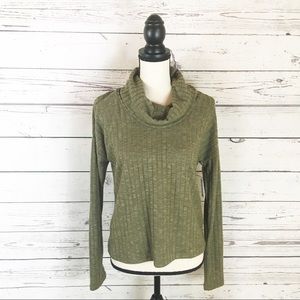 Bp. Nordstrom Olive Green Cozy Ribbed turtleneck